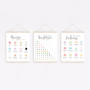 Bilingual Posters: Colors, Shapes, Numbers • Gujarati | Hindi