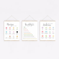 Bilingual Posters: Colors, Shapes, Numbers • Gujarati | Hindi