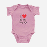 I ♡ Grandma & Grandpa Vietnamese Onesie (Paternal)