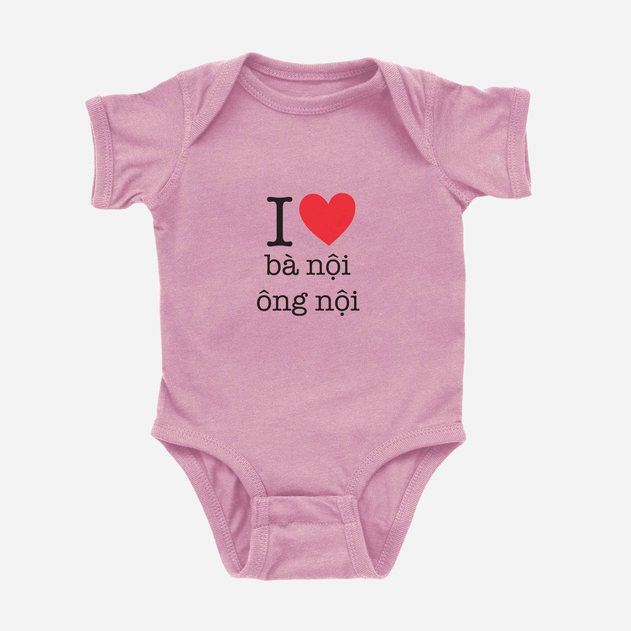 I ♡ Grandma & Grandpa Vietnamese Onesie (Paternal)