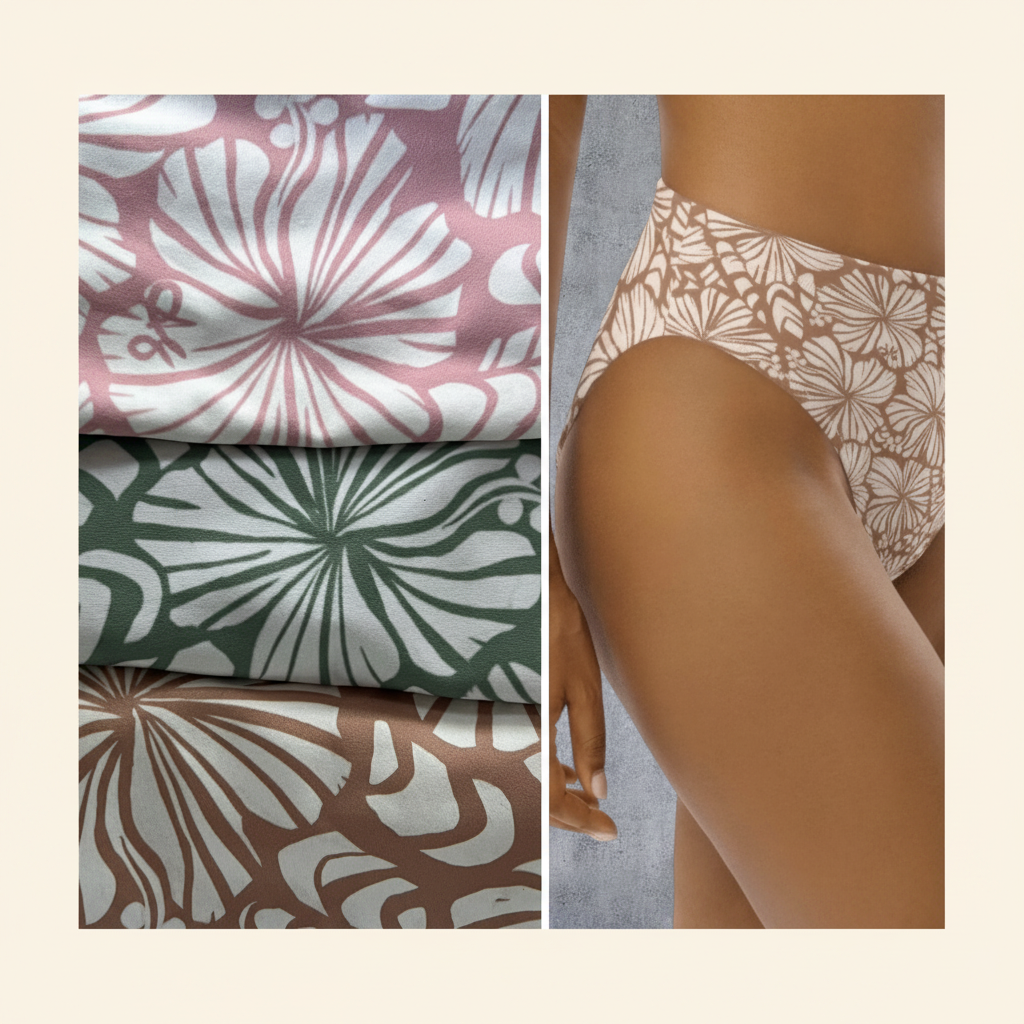 Hibiscus & Shells Recycled High Waist Bottom