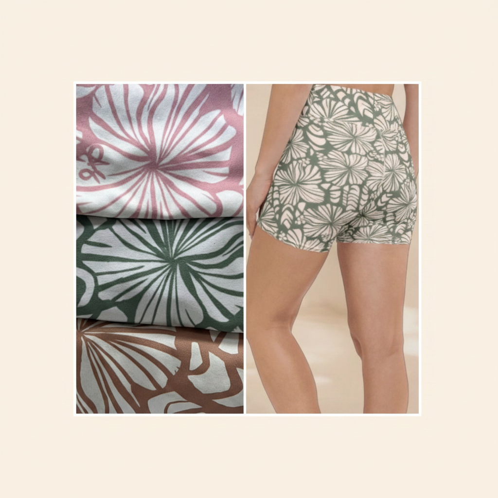 Hibiscus & Shells Recycled Wide Band Shorts