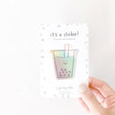 Holographic Boba Vinyl Sticker - Cultr. by Created for Culture asianowned aapimarketplace asianownedkids asianownedkidsproducts asianownedbrands