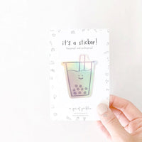 Holographic Boba Vinyl Sticker - Cultr. by Created for Culture asianowned aapimarketplace asianownedkids asianownedkidsproducts asianownedbrands