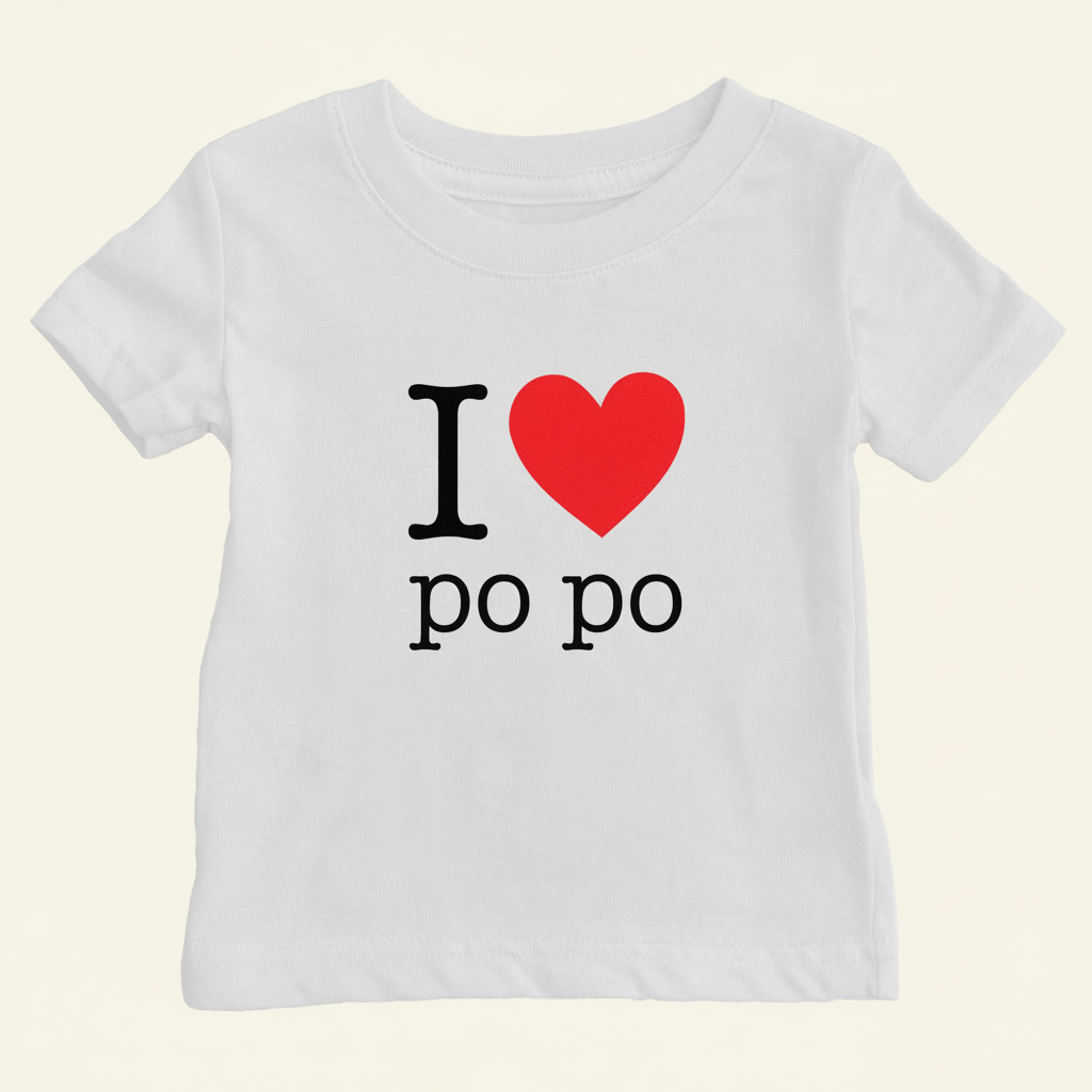 I Heart Grandma Cantonese Baby T-Shirt (Maternal)