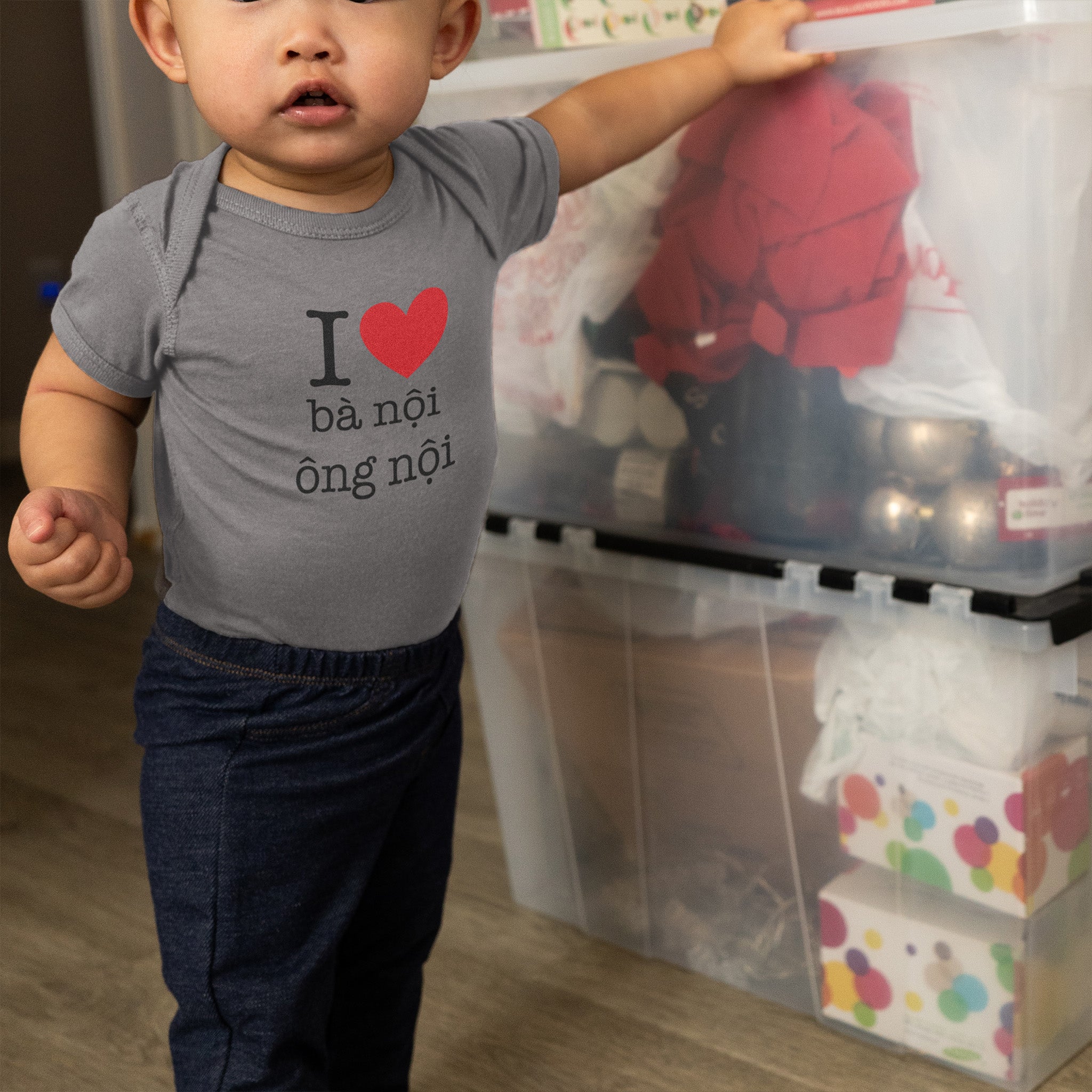 I ♡ Grandma & Grandpa Vietnamese Onesie (Paternal)