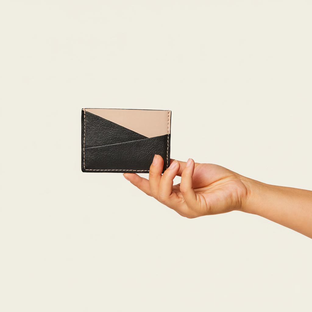 Gala Puzzle Cardholder (Black / Cream)