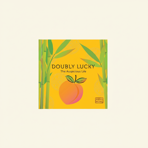 Doubly Lucky: The Auspicious Life book on clean warm ivory background, zero shadows — CULTR editorial product photo