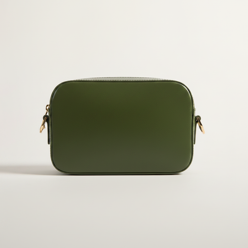 Cactus Crossbody Camera Bag on clean warm ivory background, zero shadows, no logos — CULTR editorial product photo