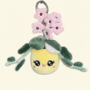 Hoya Carnosa Krimson Queen Plush Keychain on clean warm ivory background, zero shadows — Blushiez editorial product photo