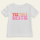 Yee Yee's Bestie Shirt (Baby) flat lay on clean warm ivory background, zero shadows — CULTR editorial product photo