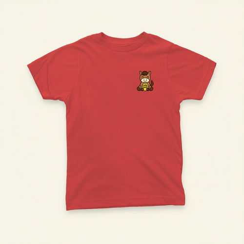 Lucky Zodiac Shirts (Youth) flat lay on clean warm ivory background, zero shadows — CULTR editorial product photo