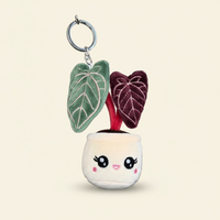 Anthurium Red Crystal Plush Keychain – 5″ Rare Aroid Bag Charm