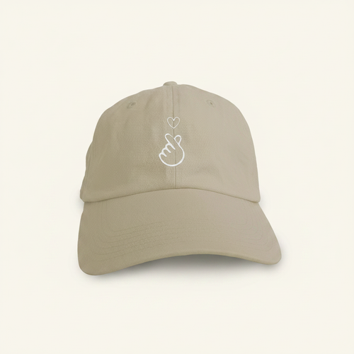 Love Hat (Adult) on clean warm ivory background, zero shadows — CULTR editorial product photo