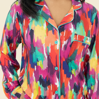 Adult Long Sleeve Button-Down Top – Holi Hues