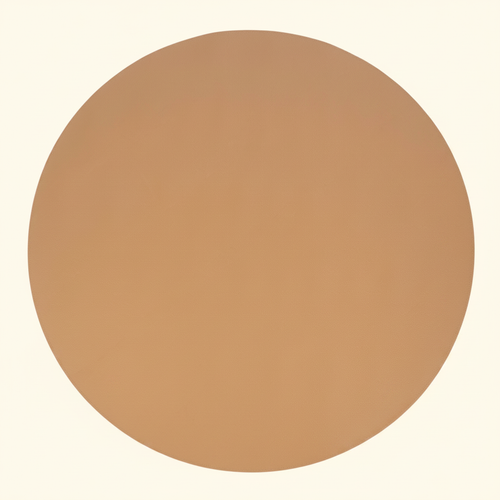 Circle Play Mat Vegan Leather on clean warm ivory background, zero shadows — CULTR editorial product photo