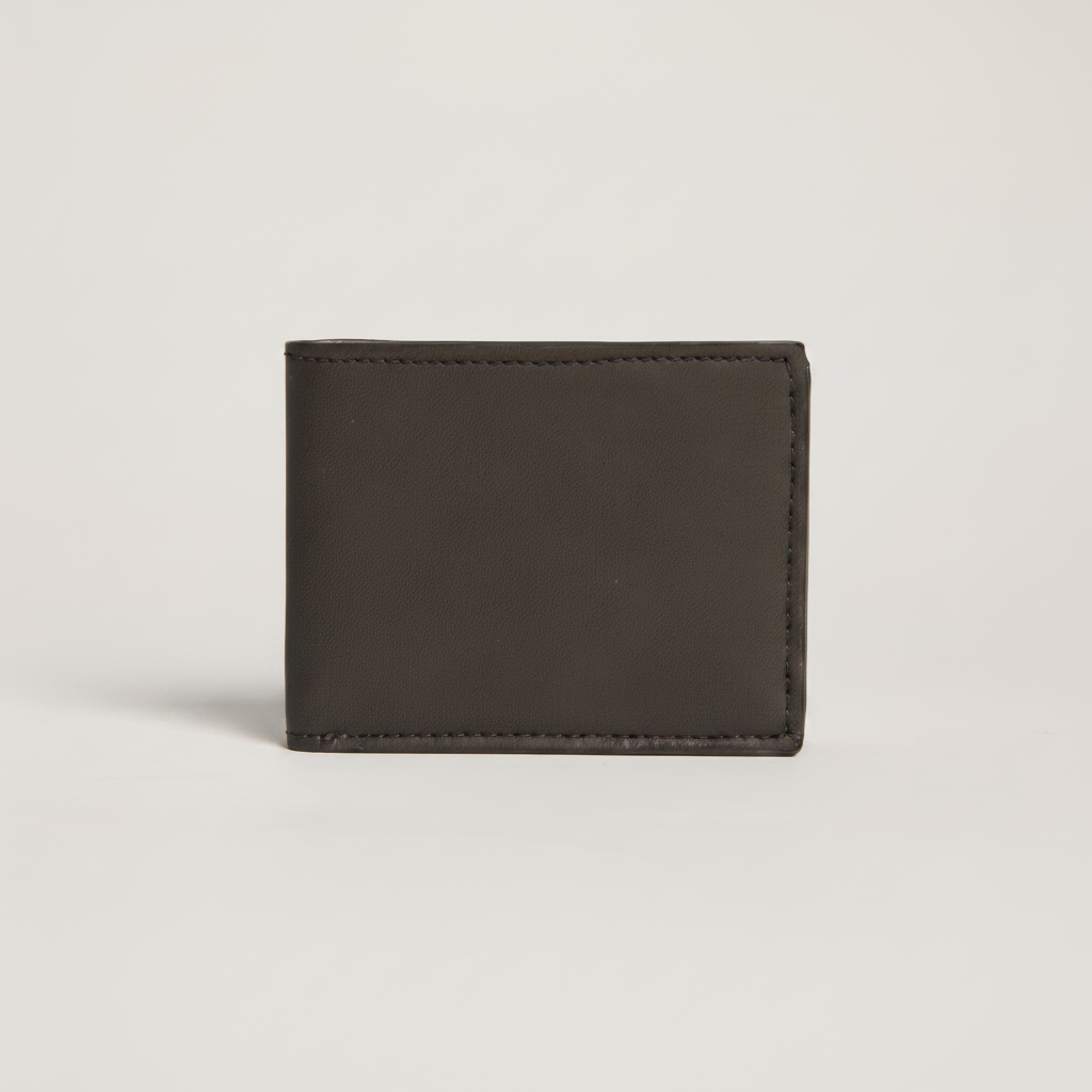 Pineapple Bifold Wallet Storm Grey on warm ivory background