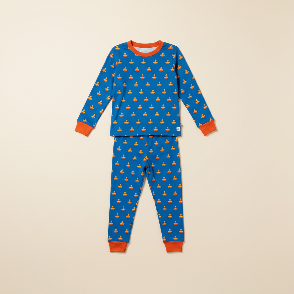 Big Kid Pajama Set – Blue Diya