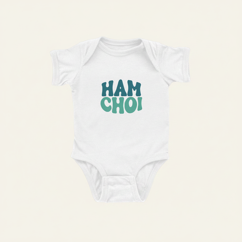 Ham Choi Onesie on ivory background
