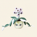 Hoya Carnosa Krimson Queen Plushie on clean warm ivory background, zero shadows — Blushiez editorial product photo