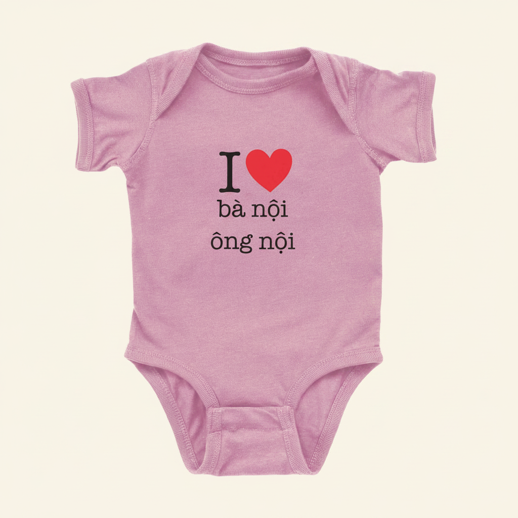 I ♡ Grandma & Grandpa Vietnamese Onesie (Paternal)