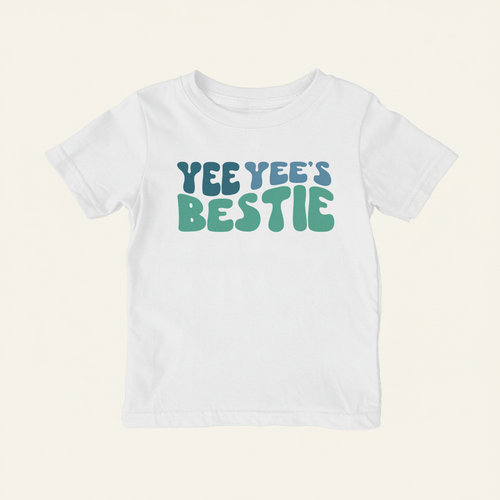 Yee Yee's Bestie Shirt (Toddler) on ivory background