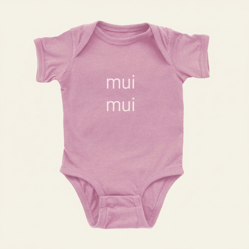mui mui | little sister Onesie on ivory background