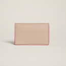 Gala Bifold Cardholder (Pink) on clean warm ivory background, zero shadows, no logos — CULTR editorial product photo