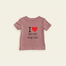 I Heart Grandma & Grandpa Vietnamese Baby T-Shirt (Paternal) flat lay on clean warm ivory background, zero shadows — CULTR editorial product photo