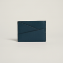 Gala Puzzle Cardholder (Navy) on clean warm ivory background, zero shadows, no logos — CULTR editorial product photo