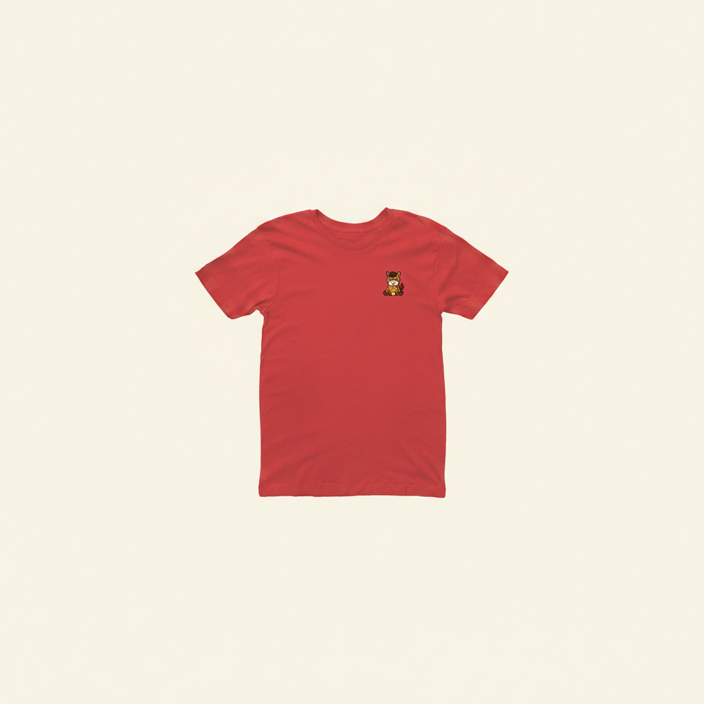 Lucky Zodiac Shirts (Adult) flat lay on clean warm ivory background, zero shadows — CULTR editorial product photo
