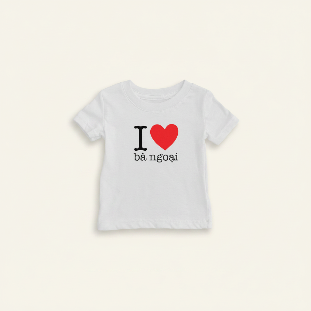I Heart Grandma Vietnamese Baby T-Shirt (Maternal)