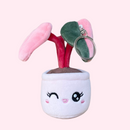 Pink Princess Philodendron Plush Keychain – 5" Plant Bag Charm
