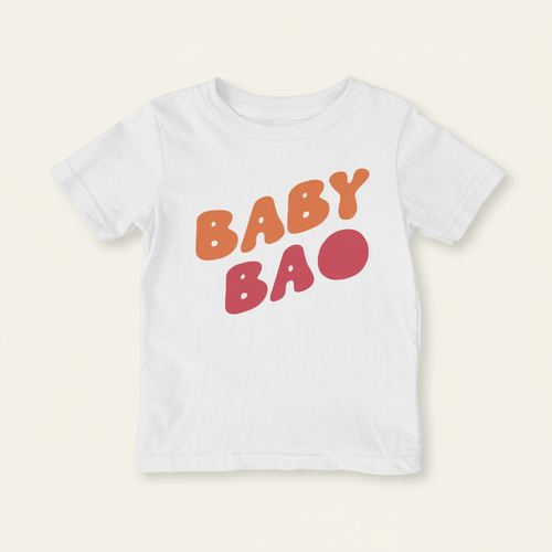 Baby Bao Shirt (Toddler) flat lay on clean warm ivory background, zero shadows — CULTR editorial product photo