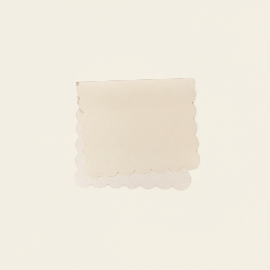 Vegan Leather Changing Mat | Cream Scallop