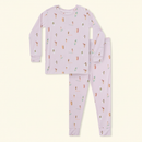 Two-Piece Pajama Set flat lay on clean warm ivory background, zero shadows — CULTR editorial product photo