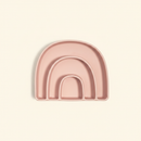 Rainbow Plate on clean warm ivory background, zero shadows — CULTR editorial product photo