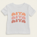 AIYA Shirt (Baby) flat lay on clean warm ivory background, zero shadows — CULTR editorial product photo