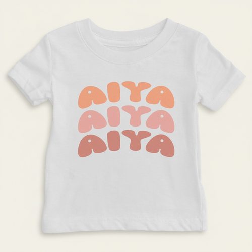 AIYA Shirt (Baby) flat lay on clean warm ivory background, zero shadows — CULTR editorial product photo