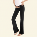 Below Bump Maternity Postpartum Pajama Pants black model on warm ivory background
