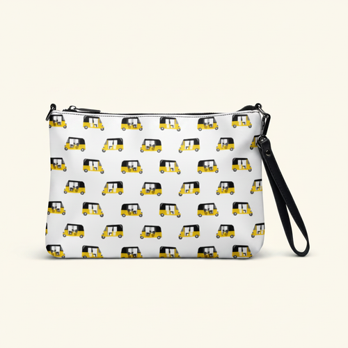 Classic Auto Crossbody Bag on warm ivory background