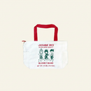 Premium Jasmine Rice Tote Bag on clean warm ivory background, zero shadows — Blushiez editorial product photo