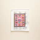 Chinese Zodiac Glittery Temporary Tattoos on clean warm ivory background, zero shadows — Bo & Mei editorial product photo
