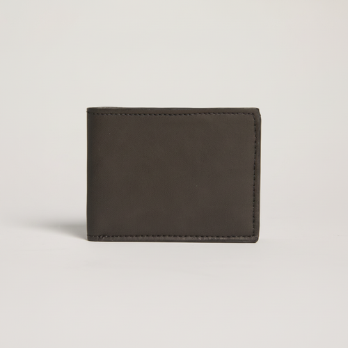 Pineapple Bifold Wallet (Storm Grey) on clean warm ivory background, zero shadows, no logos — CULTR editorial product photo
