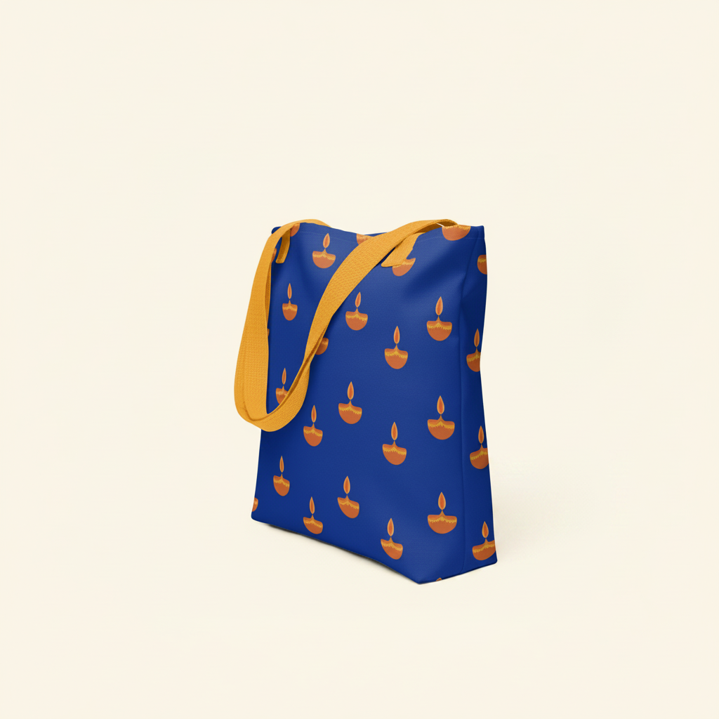 Blue Diya Tote bag