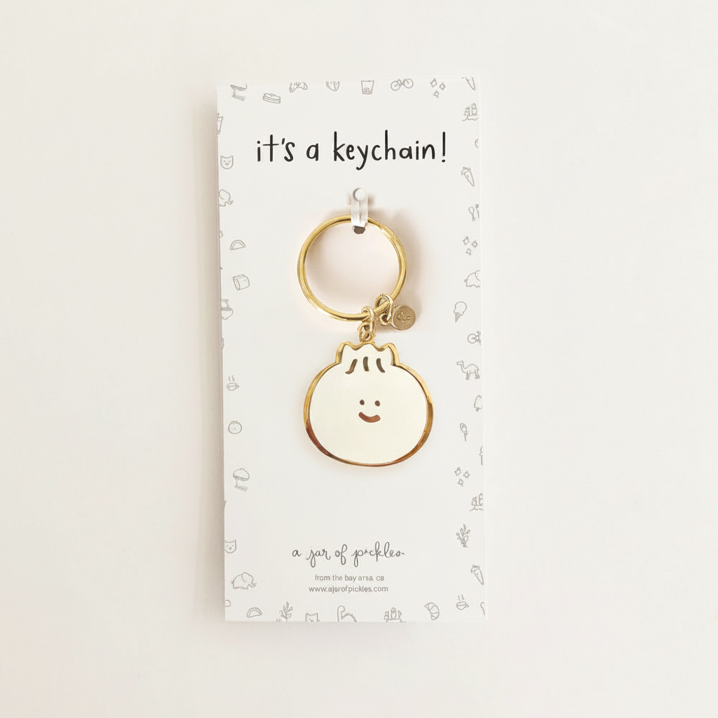 Bao Dumpling Enamel Keychain