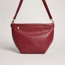 Gala Hobo Fanny Bag (Wine) on clean warm ivory background, zero shadows, no logos — CULTR editorial product photo