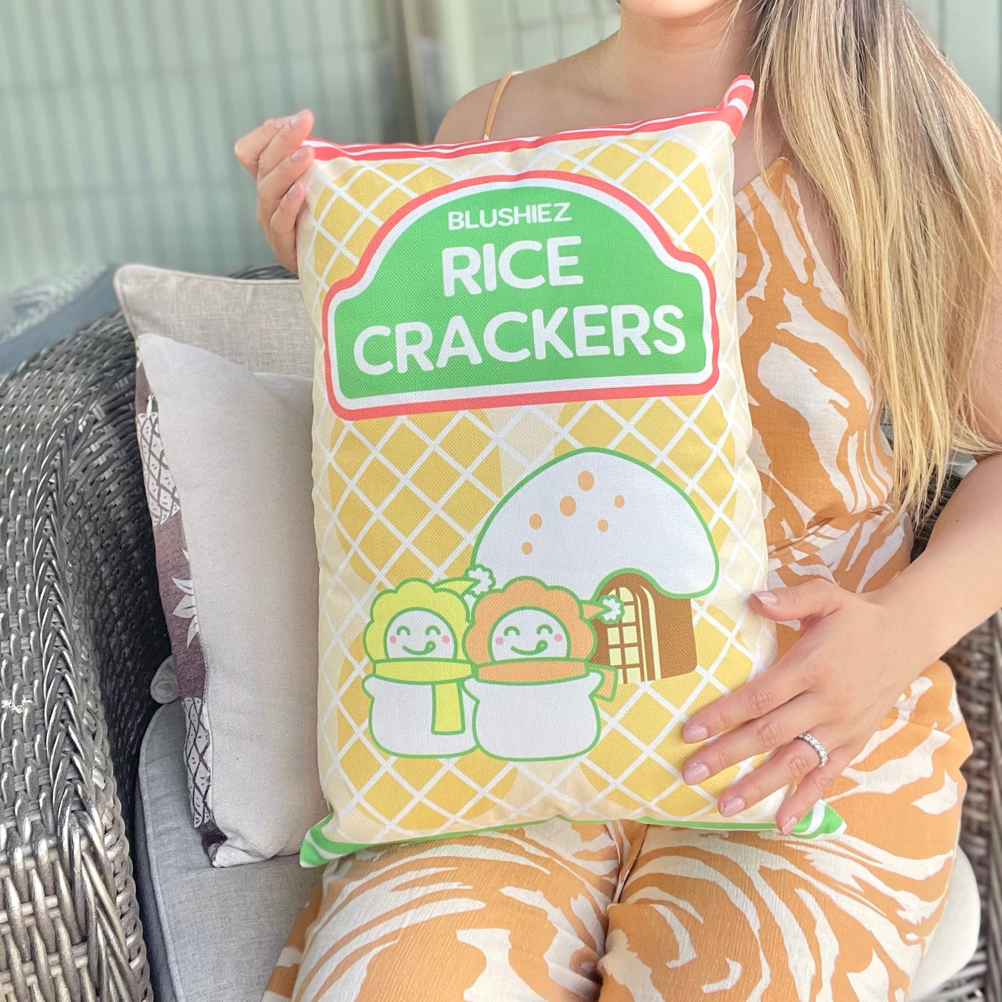 Rice Crackers Decorative Throw Pillow