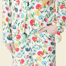 Adult Unisex Pajama Pants – Zahra with model on ivory background