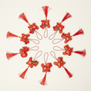 Chinese Zodiac Ornament Set on clean warm ivory background, zero shadows — Bo & Mei editorial product photo